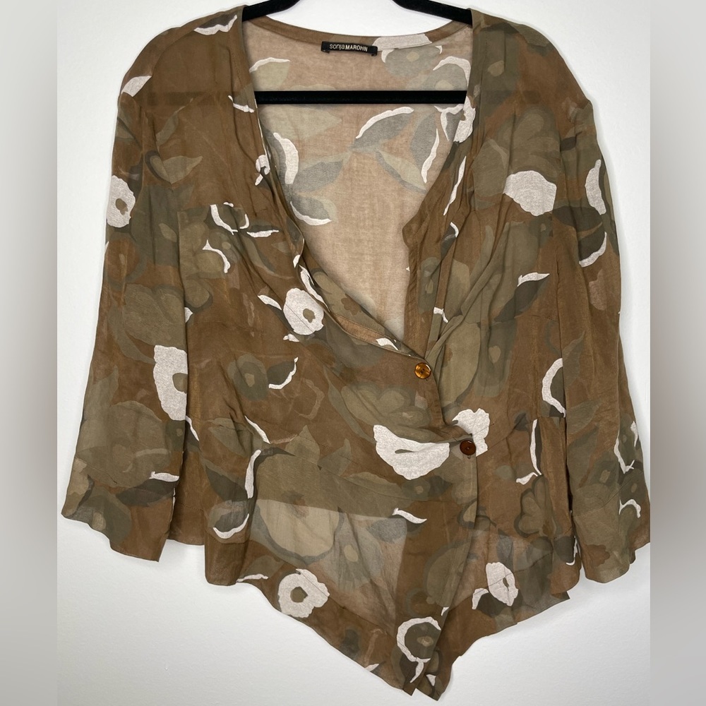 #031 SONJA Marohn lagenlook silk blend lagenlook blouse
